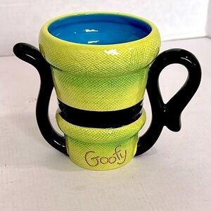 Disney Goofy Vibrant Green and Black Ceramic Mug with his ears as a Handle